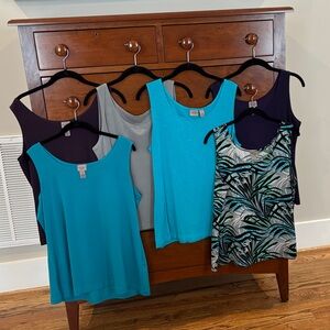 Stylish Women's Tank Tops - Blue, Black, Gray